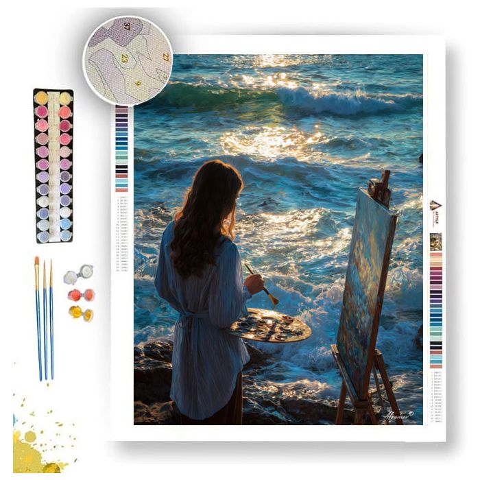 ARTIST BY THE SEA - Paint by Numbers Full Kit
