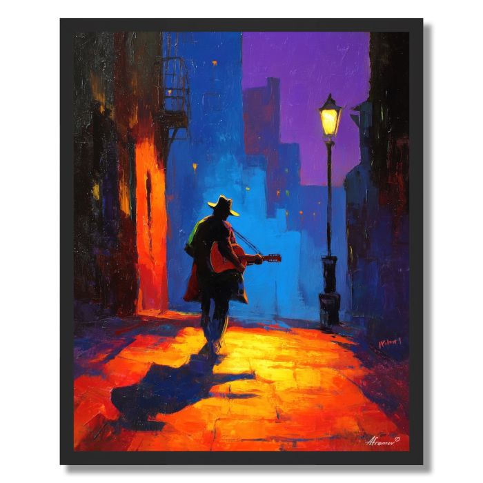 MAN WITH THE GUITAR - FRAMED