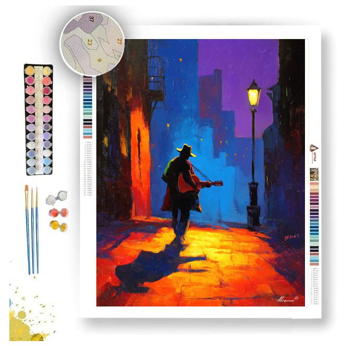 MAN WITH THE GUITAR - Paint by Numbers Full Kit