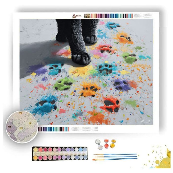 THE PAINTERS CAT - Paint by Numbers Full Kit