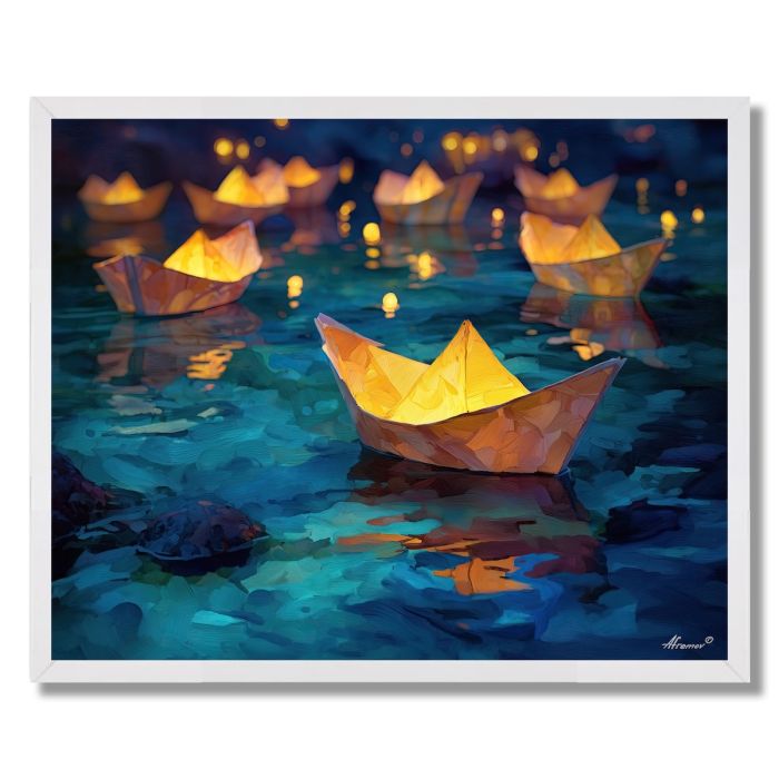 PAPER BOAT RIVER - FRAMED