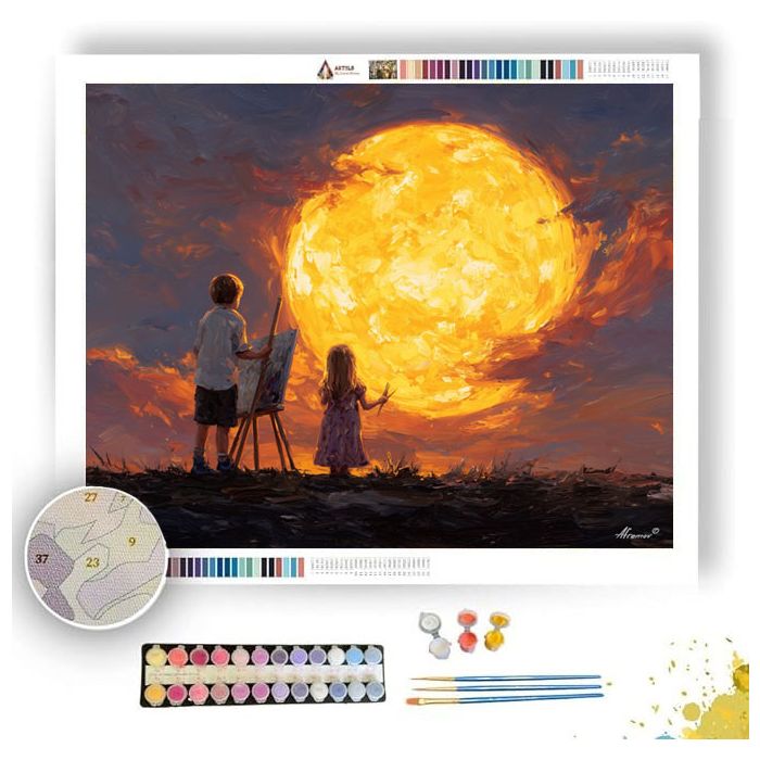 SUNSET SKETCH PARADE - Paint by Numbers Full Kit