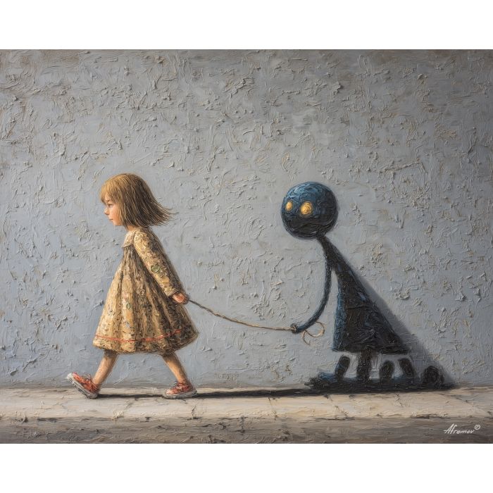 GIRL AND HER SHADOW FRIEND