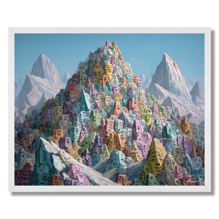 MOUNTAIN OF FACES - FRAMED