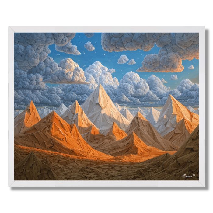 MOUNTAIN OF PAPER - FRAMED