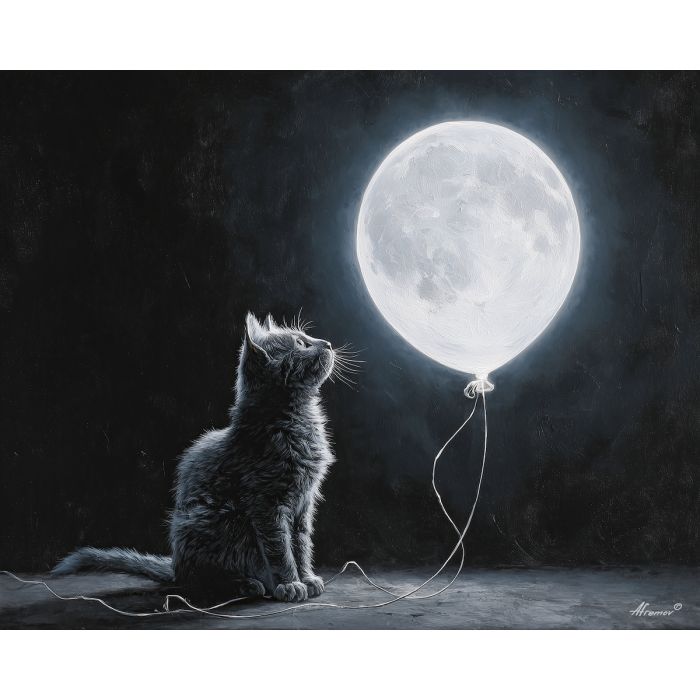 CAT AND THE MOON BALLOON
