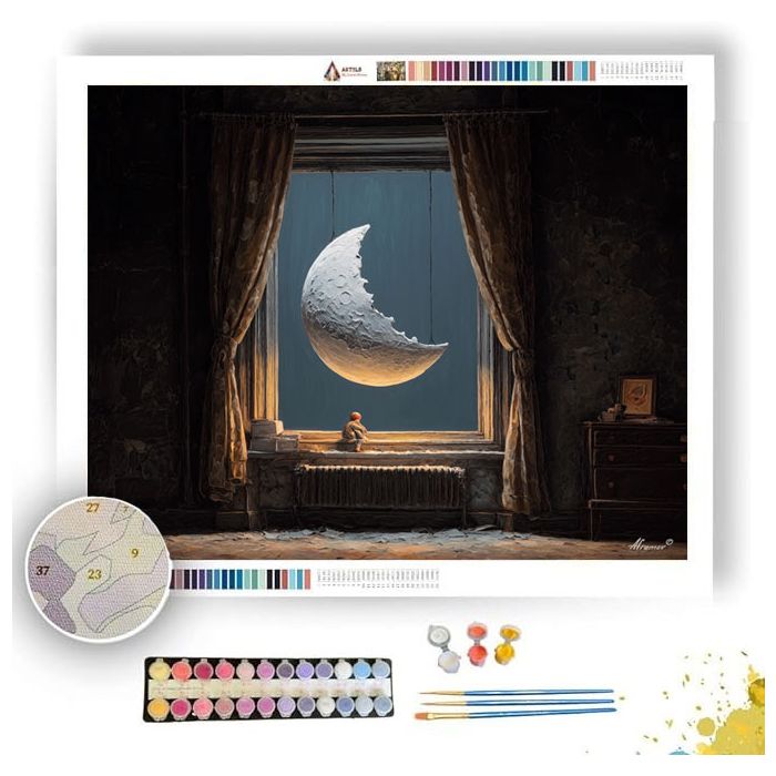 THE PAPER MOON DREAMER - Paint by Numbers Full Kit