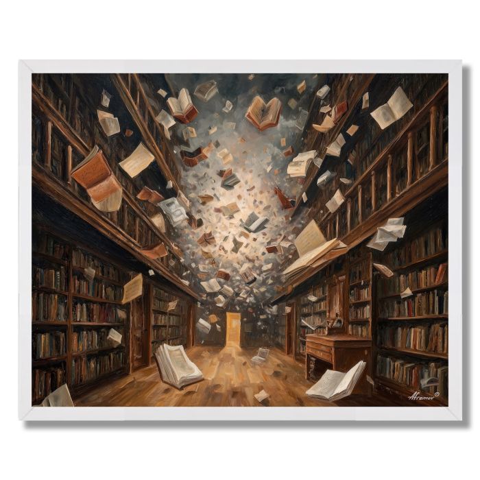 THE FLYING BOOKS - FRAMED