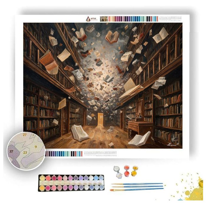 THE FLYING BOOKS - Paint by Numbers Full Kit