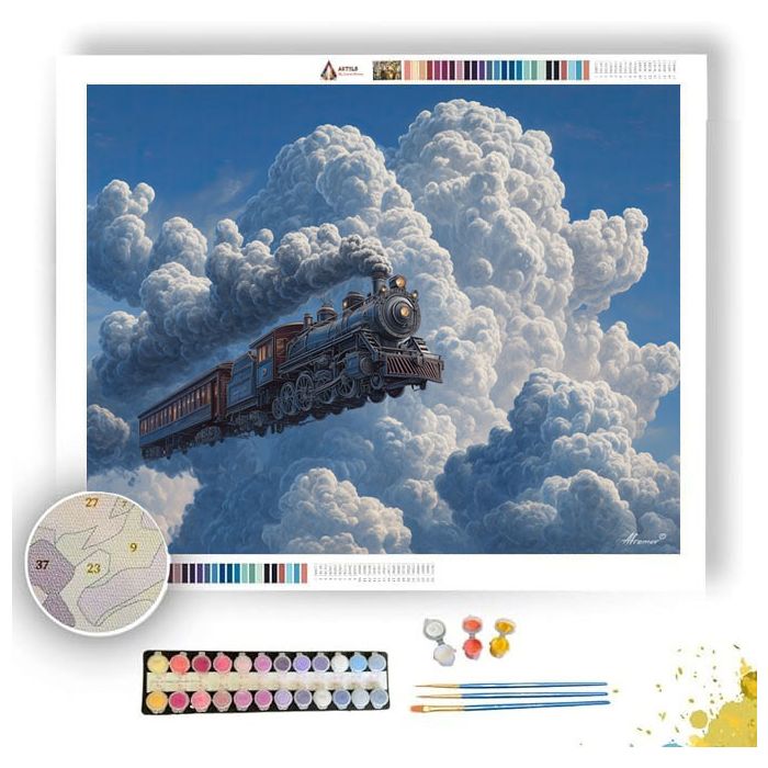 CLOUD TRAIN - Paint by Numbers Full Kit