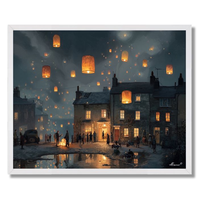 LANTERN PARADE NIGHT - FRAMED