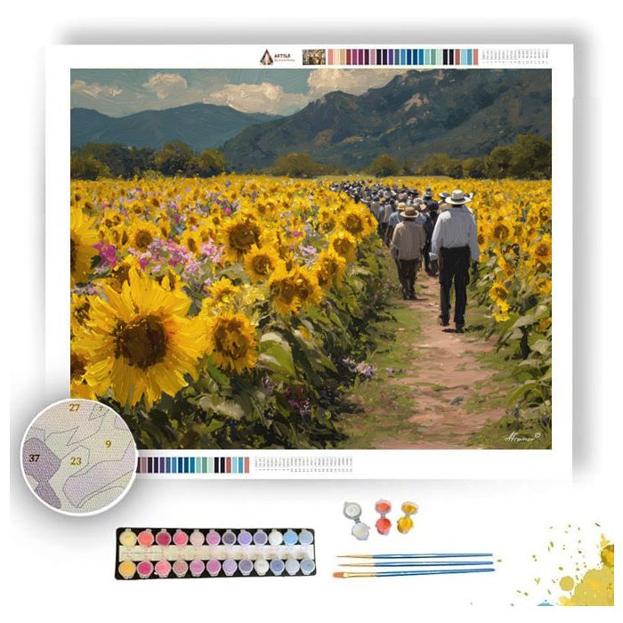 SUNFLOWER PARADE - Paint by Numbers Full Kit