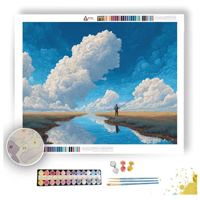 BLUE SKY FISHERMAN - Paint by Numbers Full Kit