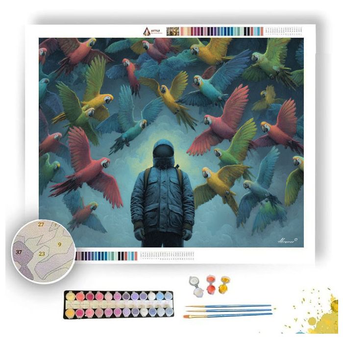 THE CARTOON BIRDKEEPER - Paint by Numbers Full Kit