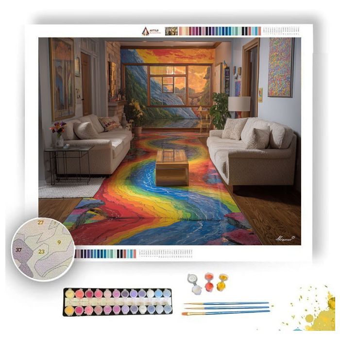 COLOR STREAM WINDOW - Paint by Numbers Full Kit