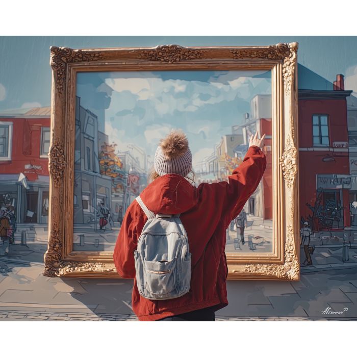 WOMAN IN FRAME WORLD