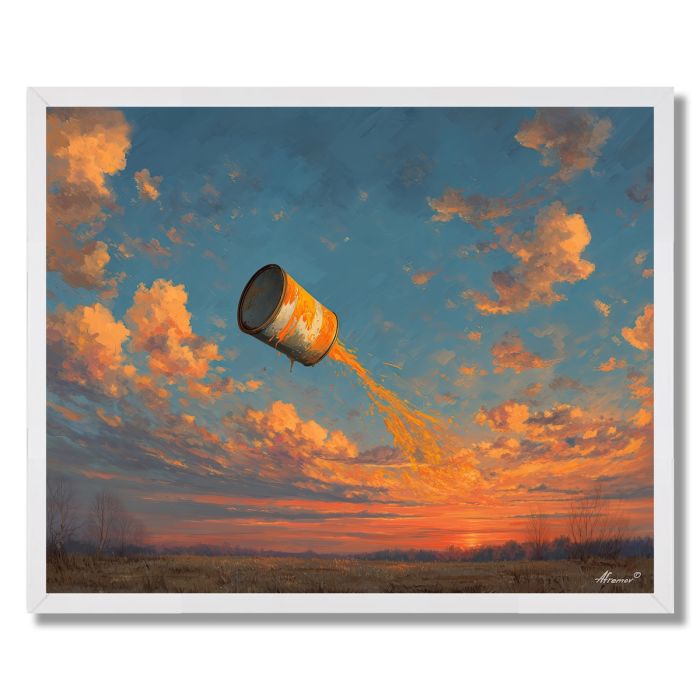 PAINT CAN SKY - FRAMED
