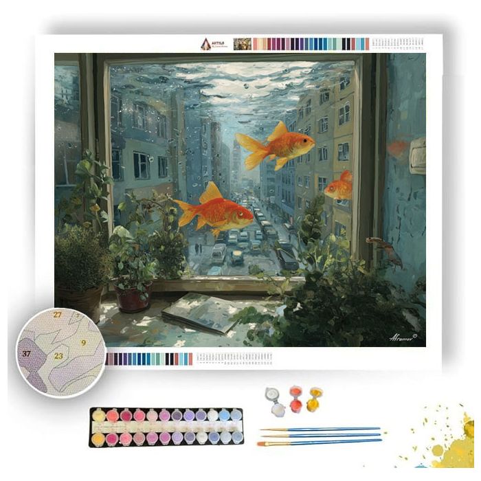 FISH IN THE WINDOW - Paint by Numbers Full Kit