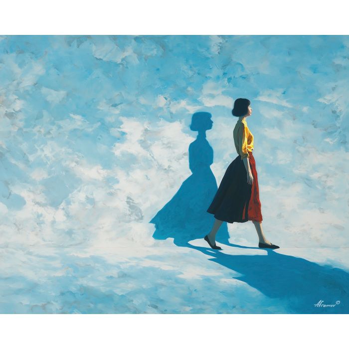 WOMAN AND HER SHADOW PAINTING