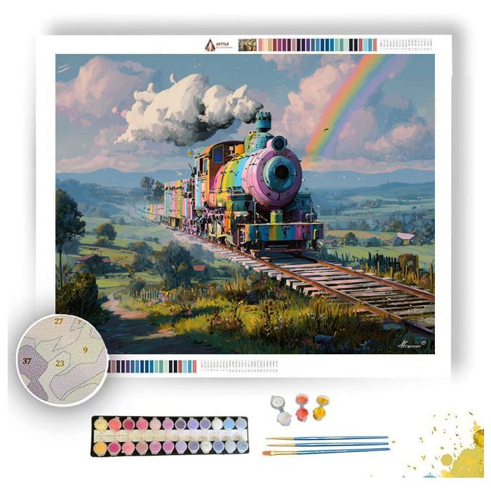 RAINBOW TRAIN - Paint by Numbers Full Kit
