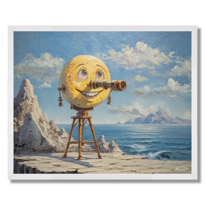 MOON TELESCOPE - FRAMED