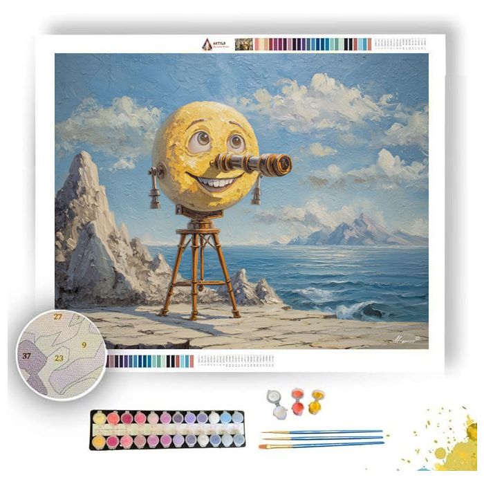 MOON TELESCOPE - Paint by Numbers Full Kit