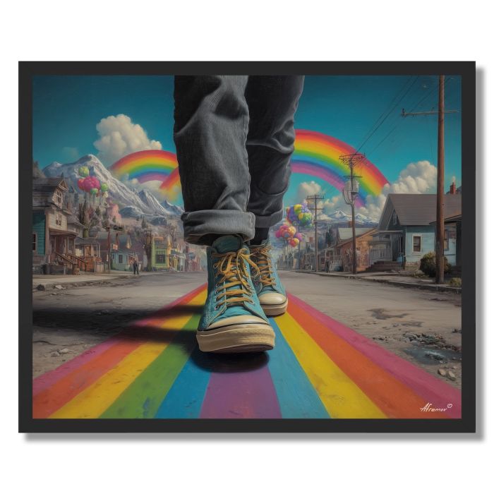 COLOR PATH WALKER - FRAMED