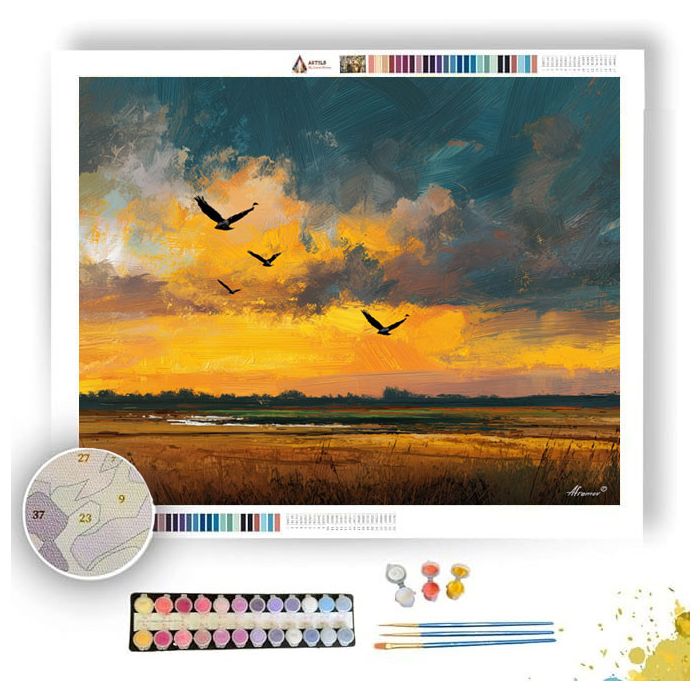 SKETCHED BIRDS - Paint by Numbers Full Kit