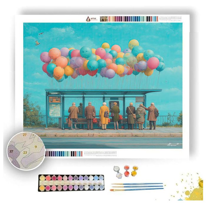 DREAM BUS STOP - Paint by Numbers Full Kit