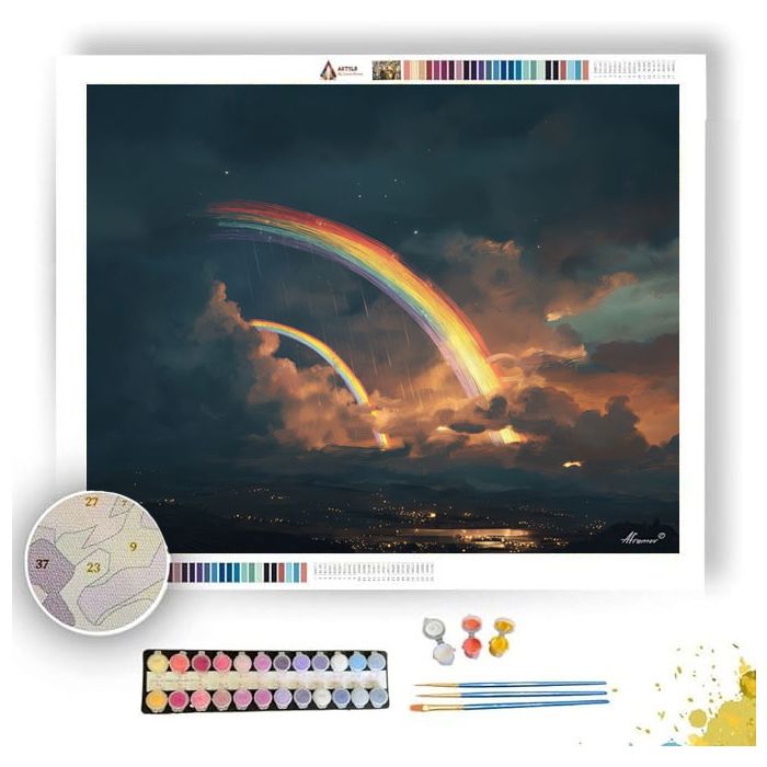 SKETCHED RAINBOWS - Paint by Numbers Full Kit