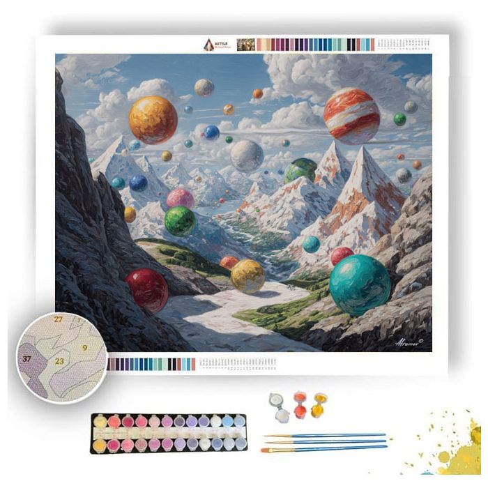 PAINTED PLANET PARADE - Paint by Numbers Full Kit