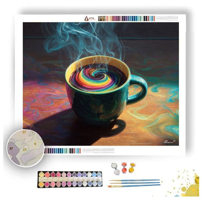 RAINBOW COFFEE - Paint by Numbers Full Kit