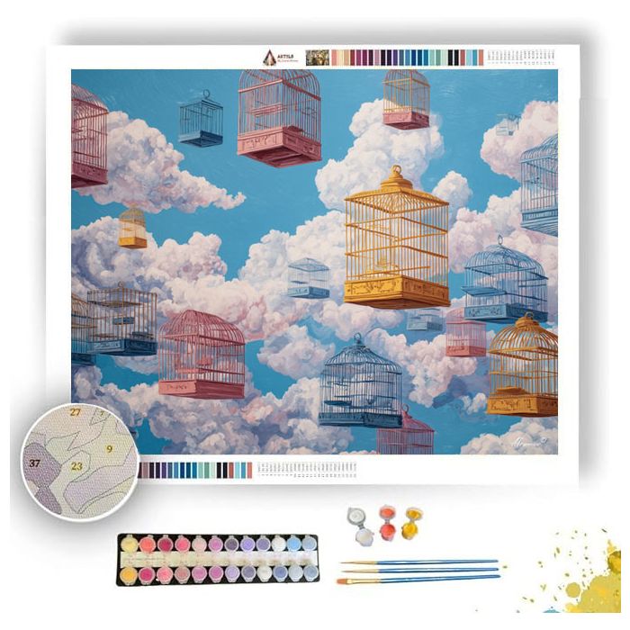 BIRD CAGE SKY - Paint by Numbers Full Kit