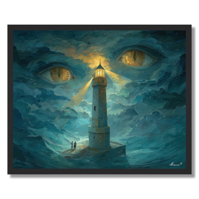 LIGHTHOUSE OF FACES - FRAMED