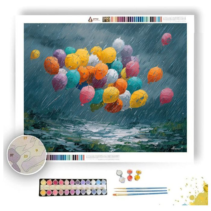 RAIN OF BALLOONS - Paint by Numbers Full Kit