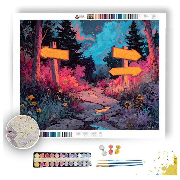 DREAM ROAD SIGNS - Paint by Numbers Full Kit