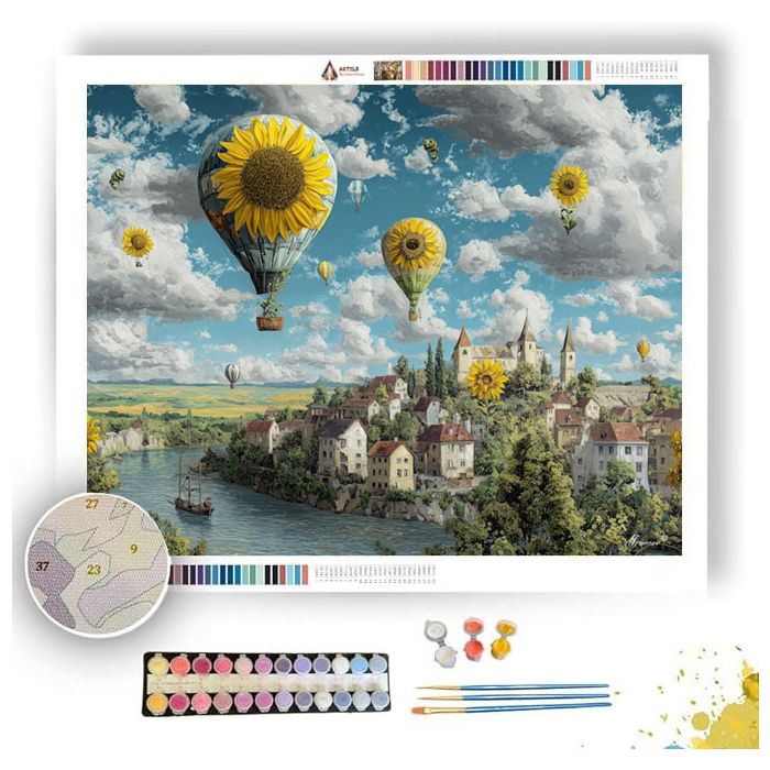 SUNFLOWER BALLOONS - Paint by Numbers Full Kit