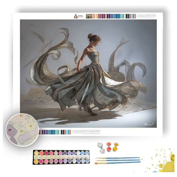 WOMAN IN A PAPER DRESS - Paint by Numbers Full Kit