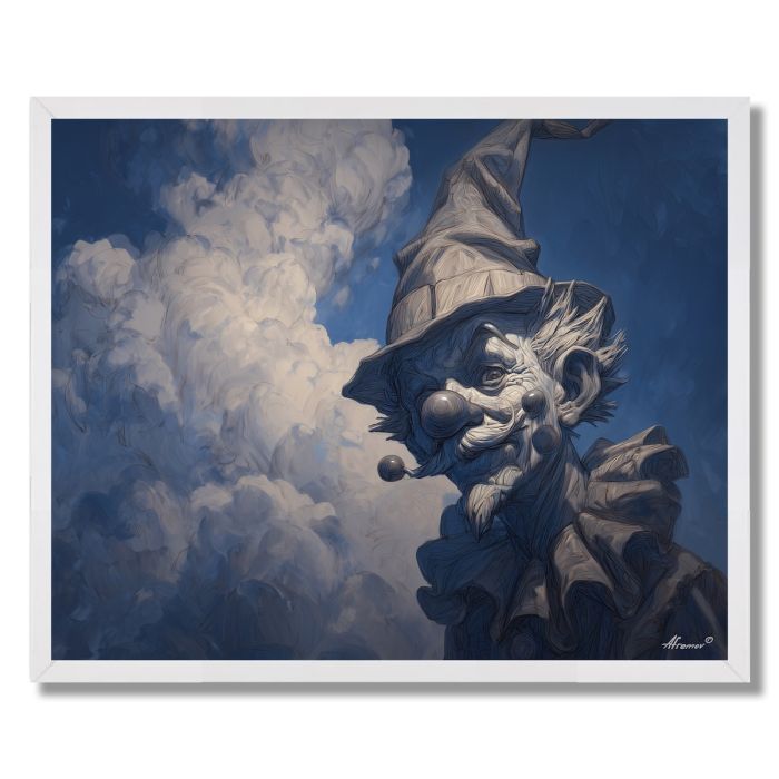 THE CLOWN IN THE CLOUDS - FRAMED