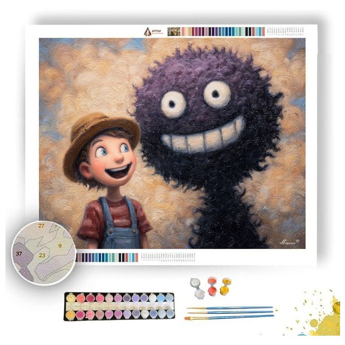 BOY AND HIS SHADOW MONSTER - Paint by Numbers Full Kit