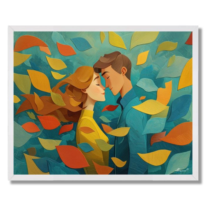 COUPLE IN COLOR WIND - FRAMED