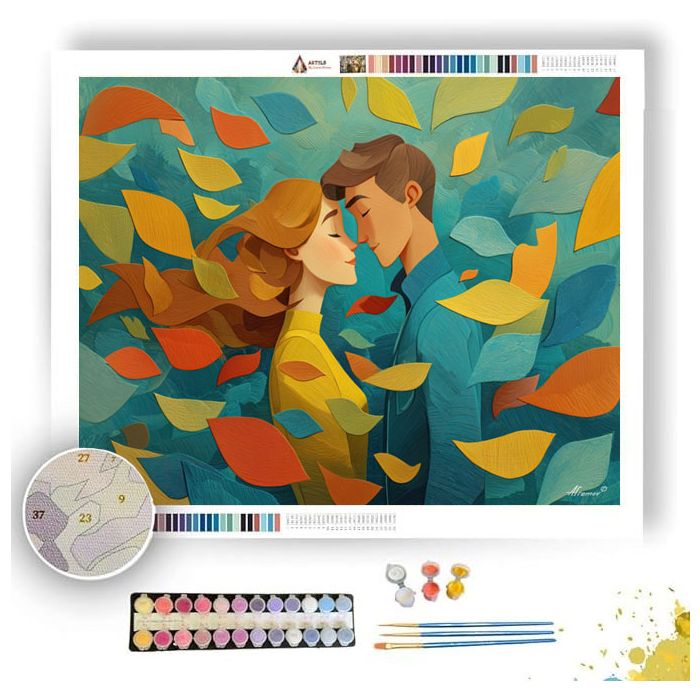 COUPLE IN COLOR WIND - Paint by Numbers Full Kit
