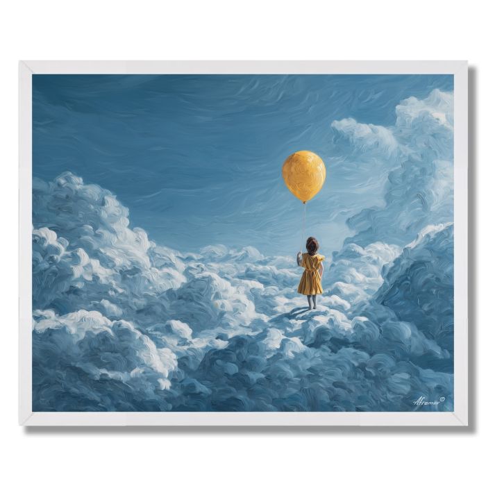 BALLOON GIRL SKY - FRAMED