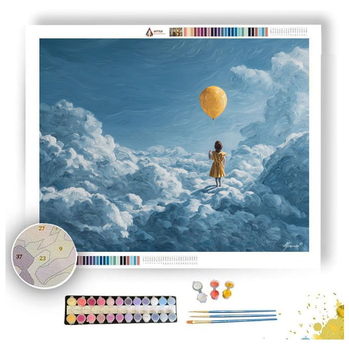 BALLOON GIRL SKY - Paint by Numbers Full Kit
