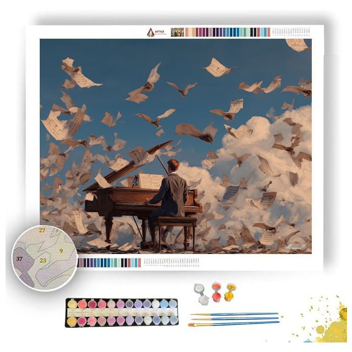 FLOATING PIANO NOTES - Paint by Numbers Full Kit