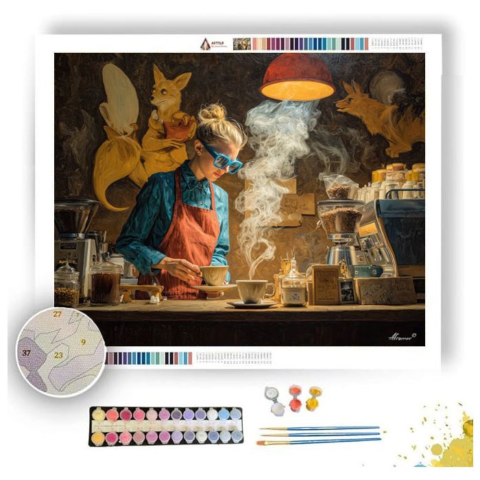 COFFEE SHOP DREAM - Paint by Numbers Full Kit