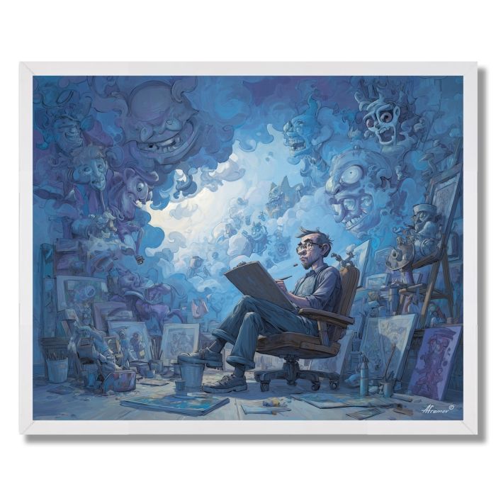 PAINTER IN HIS DREAM - FRAMED