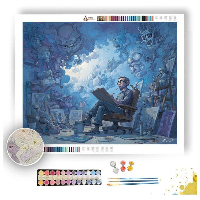 PAINTER IN HIS DREAM - Paint by Numbers Full Kit