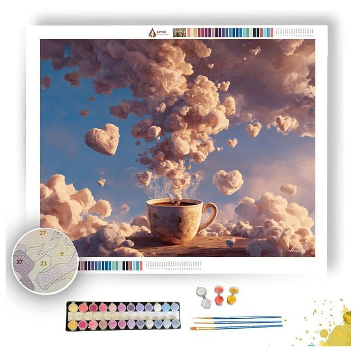 COFFEE STEAM SKY - Paint by Numbers Full Kit