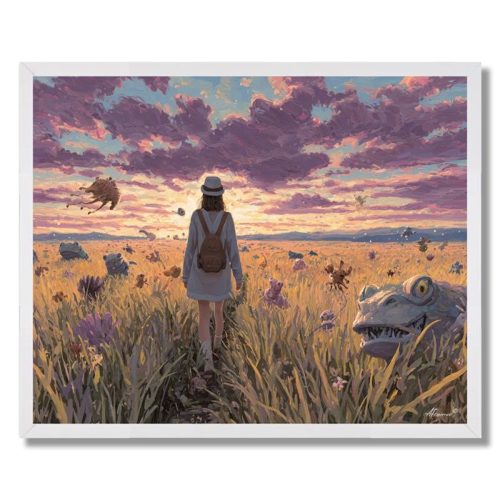 WALKING THROUGH DOODLES - FRAMED